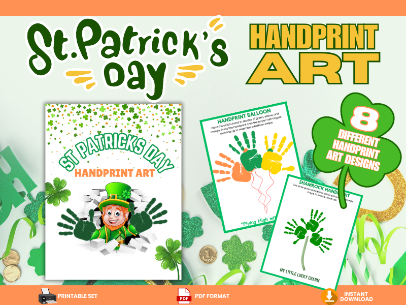 St. Patrick’s Day Handprint Art Activities for PreK & Kindergarten