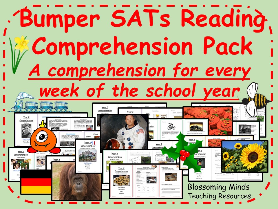 Bumper Year 2 Non-Fiction Reading Comprehension Pack - One a Week