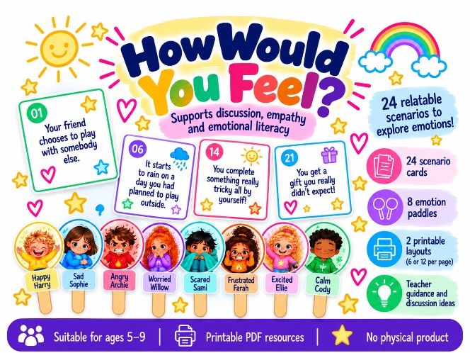 How Would You Feel? | Emotional Literacy Scenario Cards | KS1 PSHE, SEND & SEMH