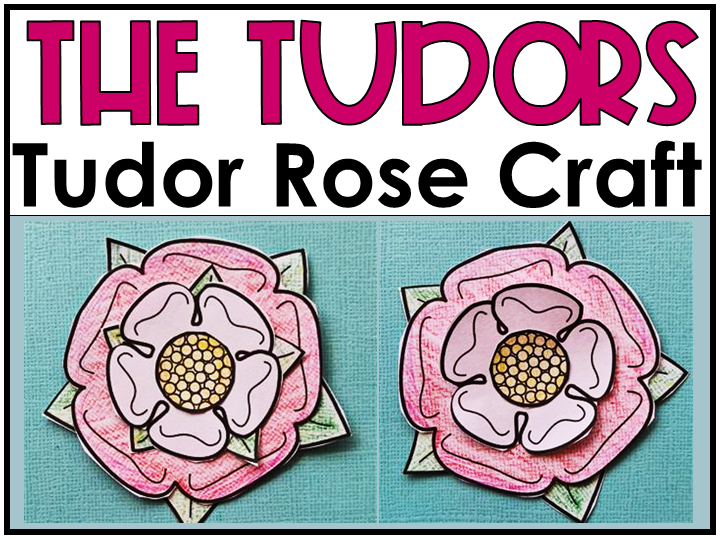 Tudor Rose Craft Template Badge or Decoration