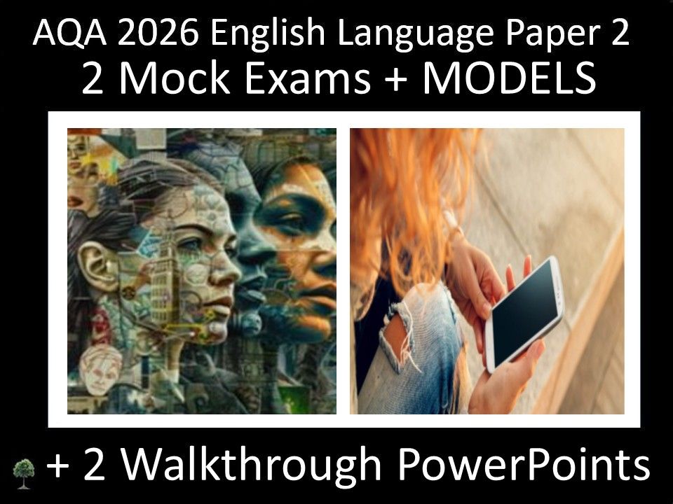 Two AQA 2026 English Language Paper 2 | Mocks + Walkthroughs: Classroom PowerPoints