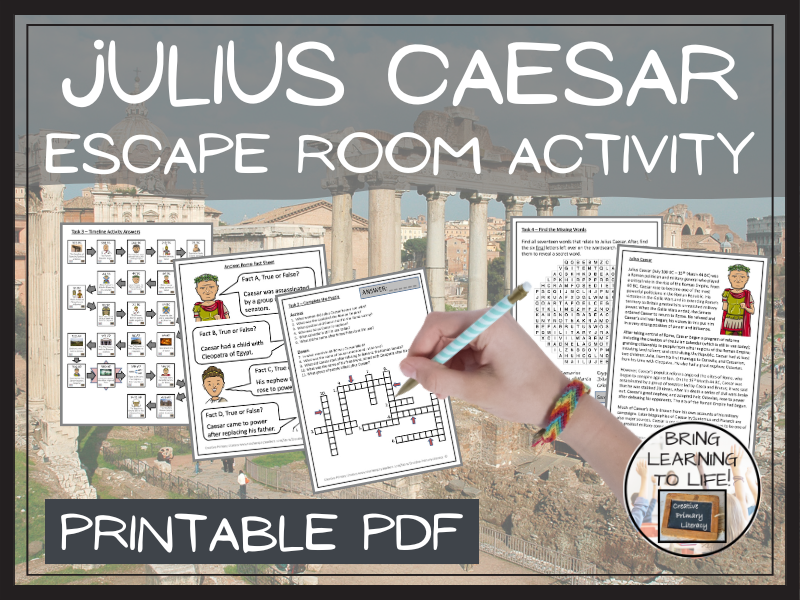 Julius Caesar Escape Room Activity