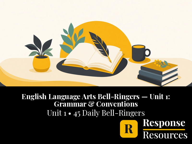 English Language Arts Bell Ringers Unit 1 - 45 Warm-Ups (Grades 6-8)