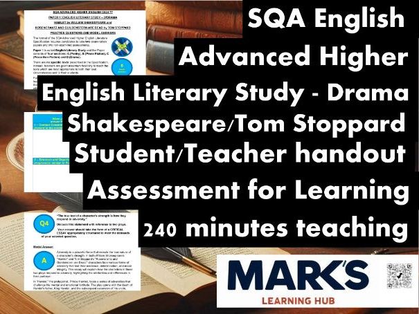 SQA AH English - Drama - Hamlet/Rosencrantz - 7 Practice Q & A's - Student/Teacher Handout