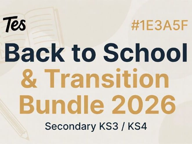 Back to School & Transition Bundle 2026 | Secondary KS3 KS4 | Assembly + Form Time + Icebreakers