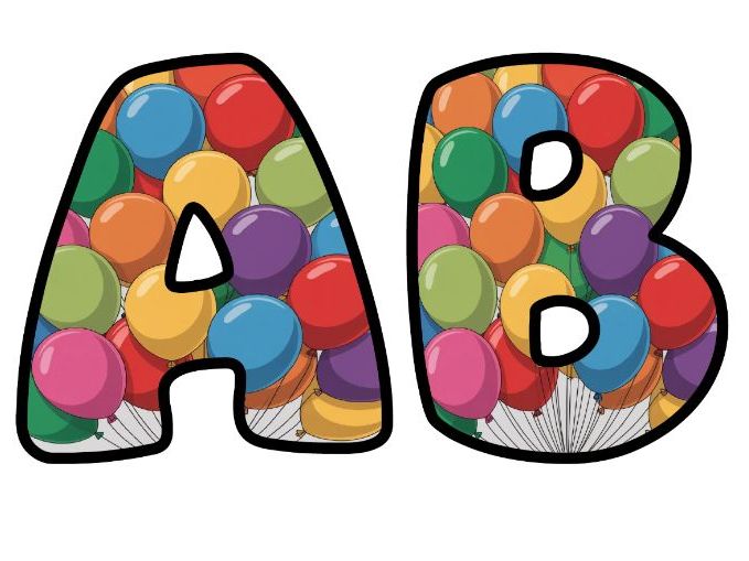 Balloons This Is Your Year Classroom Display | Lettering Set | Upper & Lowercase, 0-9 and Signs