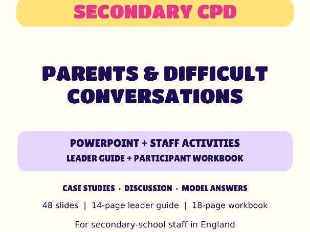 Parents & Difficult Conversations | Secondary CPD