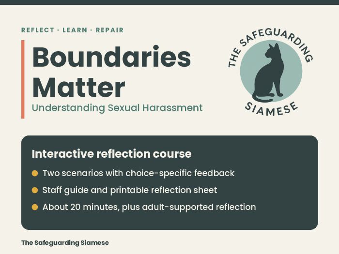 Boundaries Matter: Sexual Harassment Reflection Intervention | Interactive Course with Staff Guide
