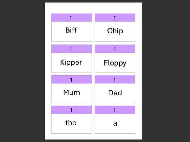 Oxford Reading Tree Key Word Flashcards (ORT)