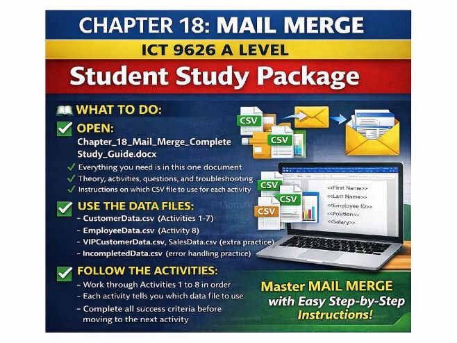 Chapter 18 - Mail Merge CAIE 9626 A Level