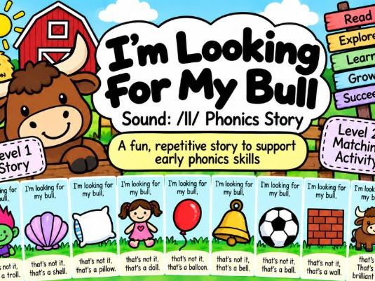 Phonics /ll/ Sound Story | I’m Looking for My Bull | SEND Phonics Activity