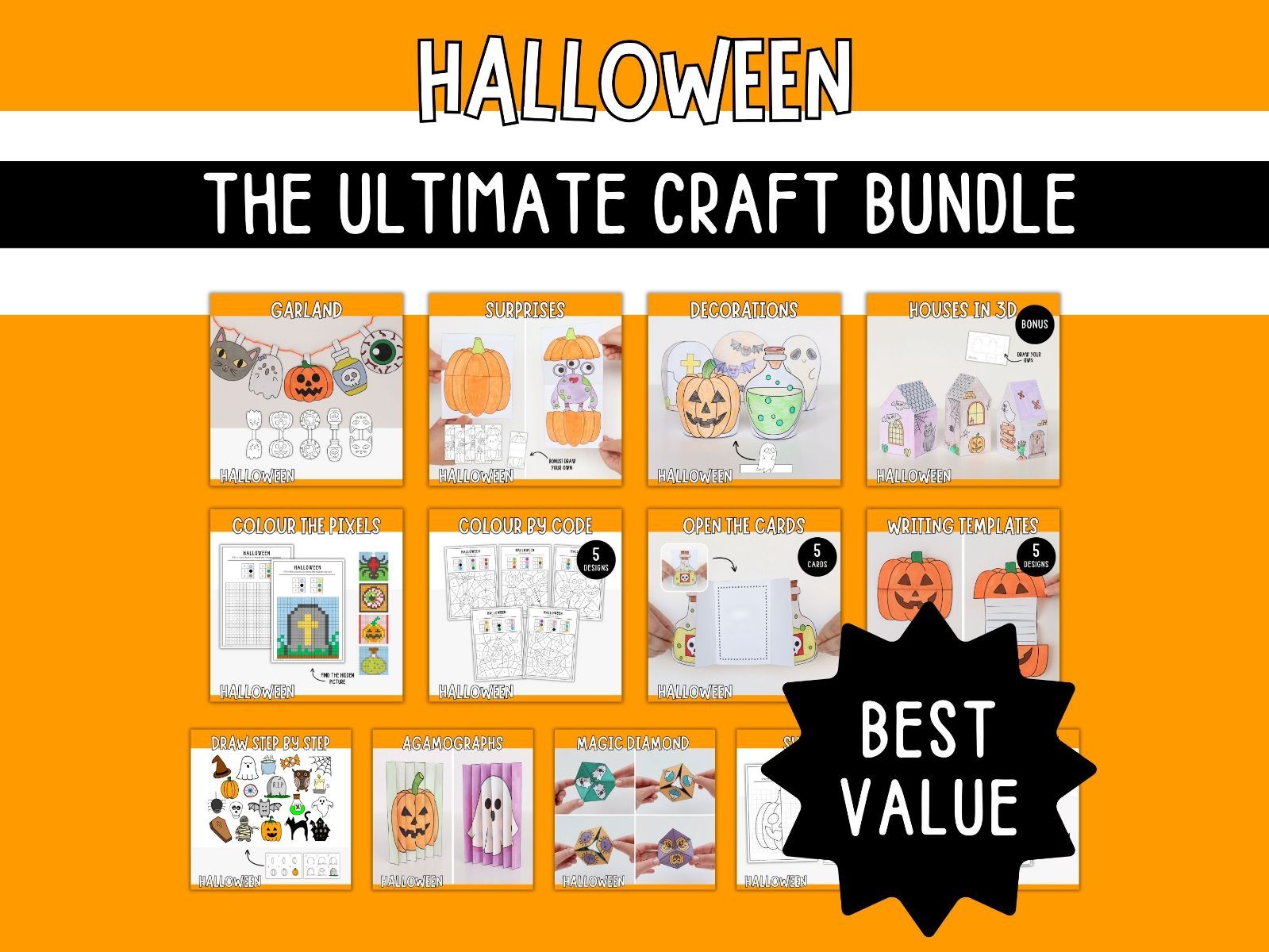 The Ultimate Halloween Craft Bundle - Printables for Kids