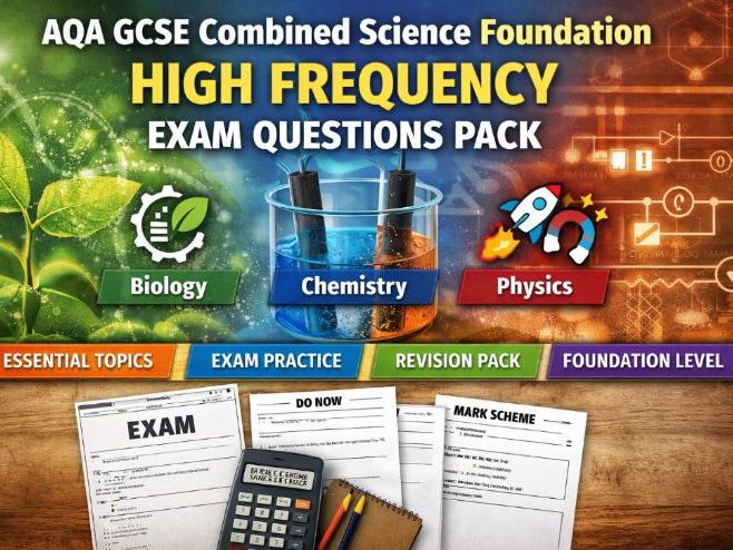 Y11 Revision AQA GCSE Combined Science Foundation High Frequency Question Exam Questions Pack