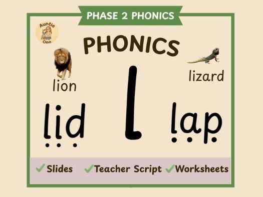 Initial 'l' Sound Phonics - Phase 2 Complete  Lesson (EYFS)