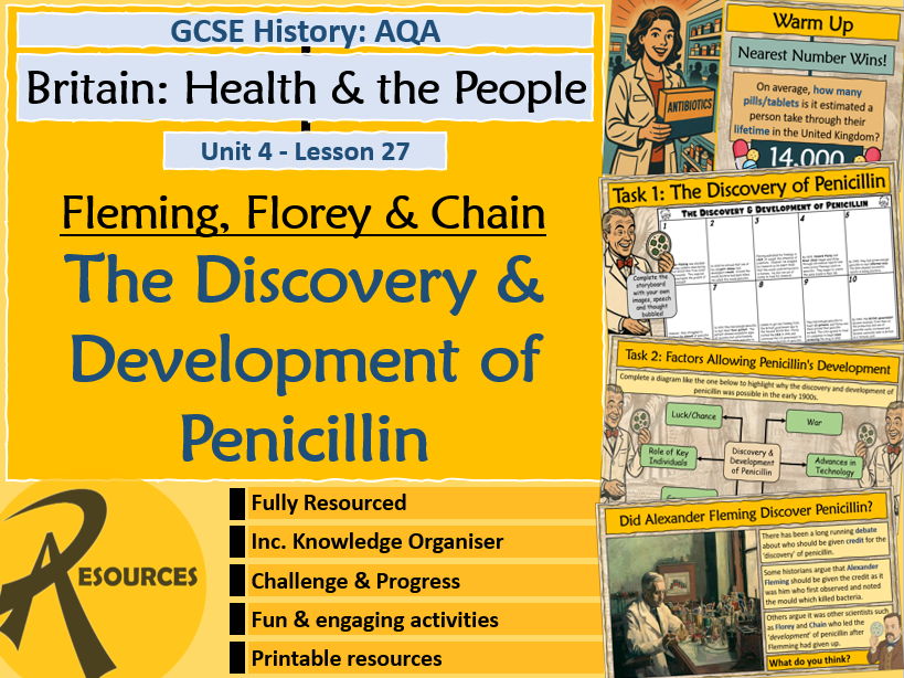 Discovery of Penicillin - Fleming, Florey & Chain - AQA - GCSE History