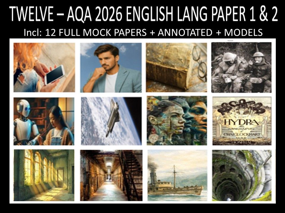 TWELVE - AQA PAPER 1 & 2 | 2026 FULL MOCKS | ANNOTATED | MODELS