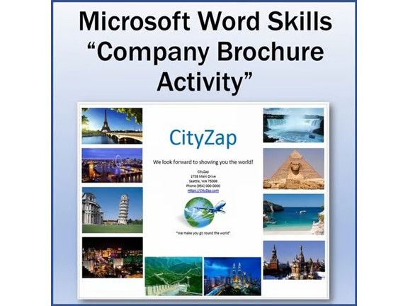 Company Brochure Lesson Activity for Teaching Microsoft Word Skills