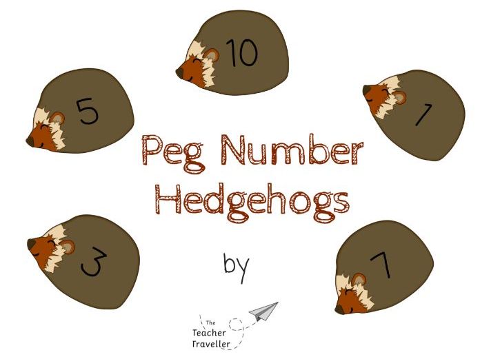 Peg Number Hedgehog Activity