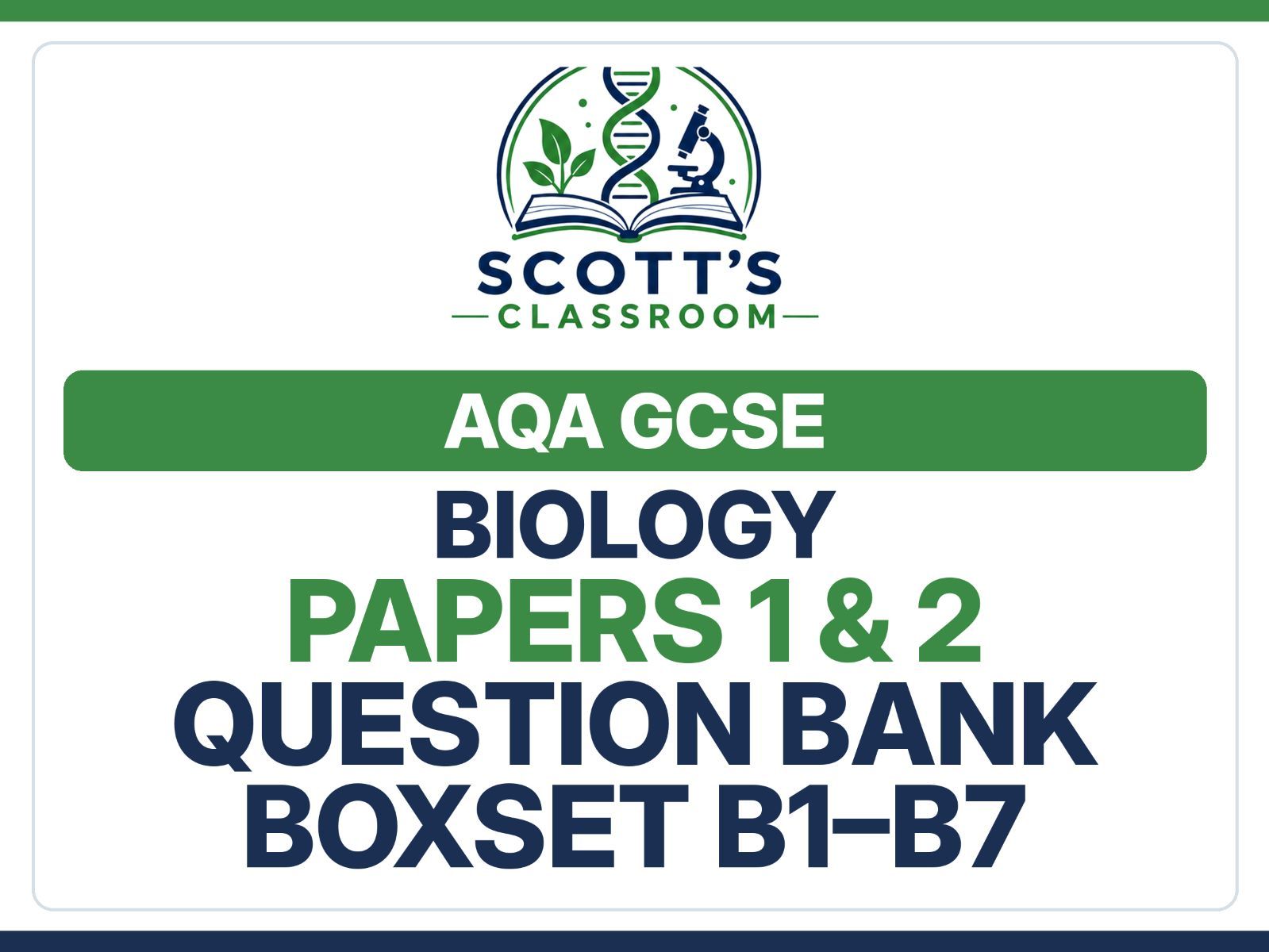 AQA GCSE Biology B1-B7 Question Bank Boxset