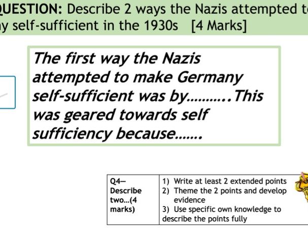 Hitlers move towards self sufficienxcy