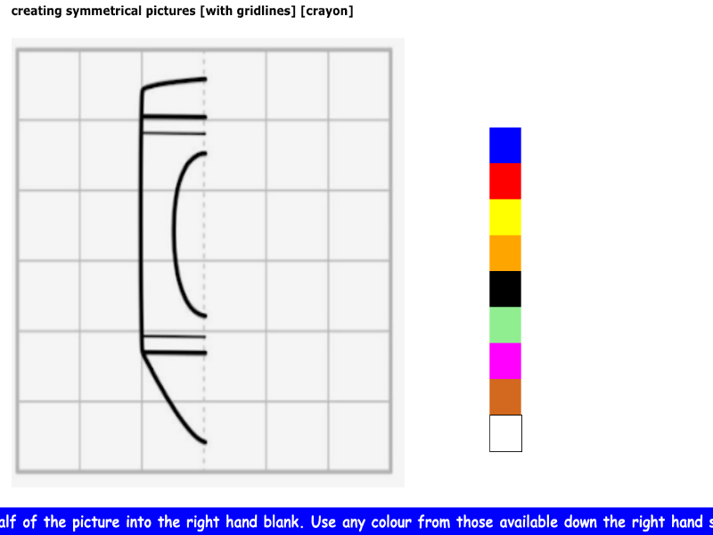 creating symmetrical pictures [with gridlines] [crayon]