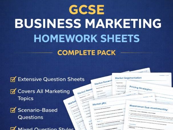 GCSE Business Marketing Homework Pack