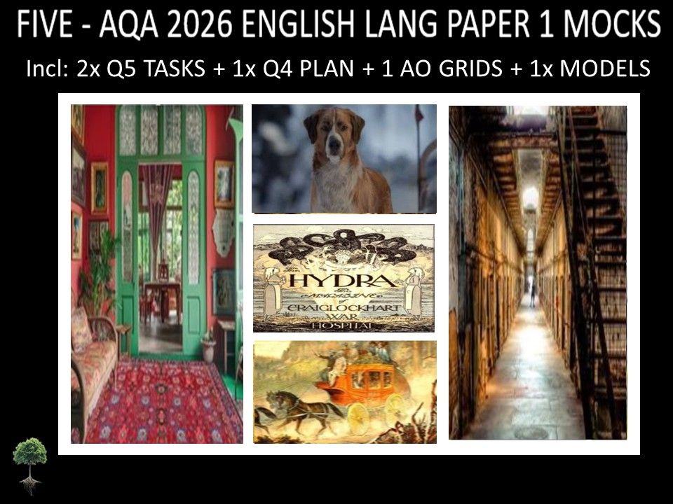 FIVE - AQA PAPER 1 | 2026 FULL MOCKS | Q5 TASKS | Q4 PLAN |AO GRIDS | MODELS