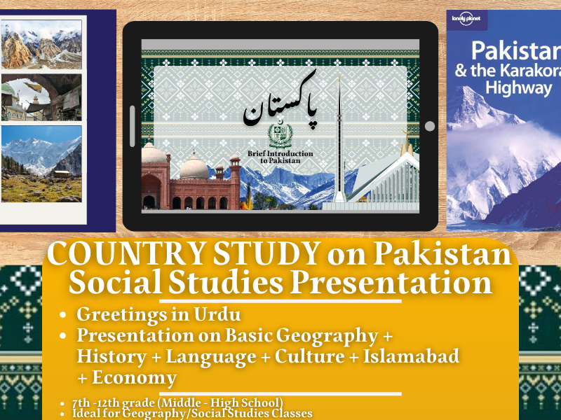 Pakistan Country Study - Geography + Social Studies Presentation - South Asia