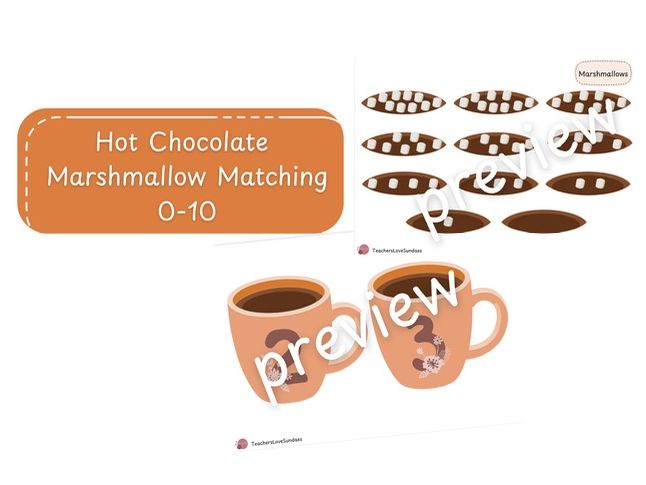 Hot Chocolate Marshmallow Matching 0-10