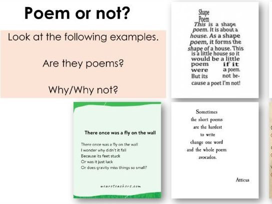What is a Poem? Full Introductory Lesson