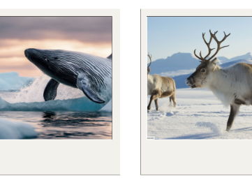 Artic and Kenya Polaroid Display