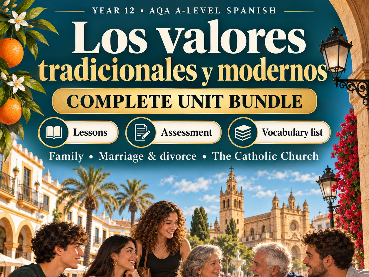 A level Spanish - Los valores tradicionales y modernos - FULL UNIT OF WORK