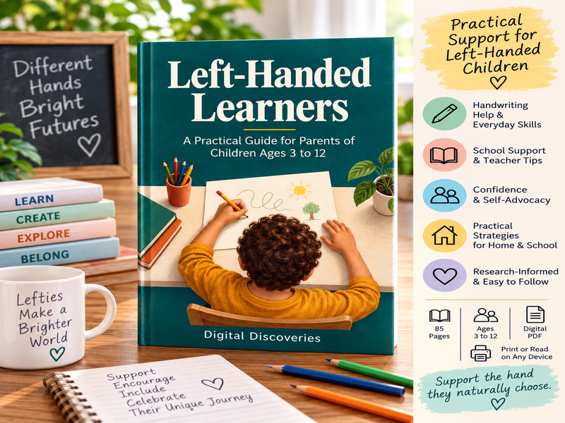Left-Handed Learners | Practical Parent & Teacher Guide for Children Ages 3–12 | Handwriting, School
