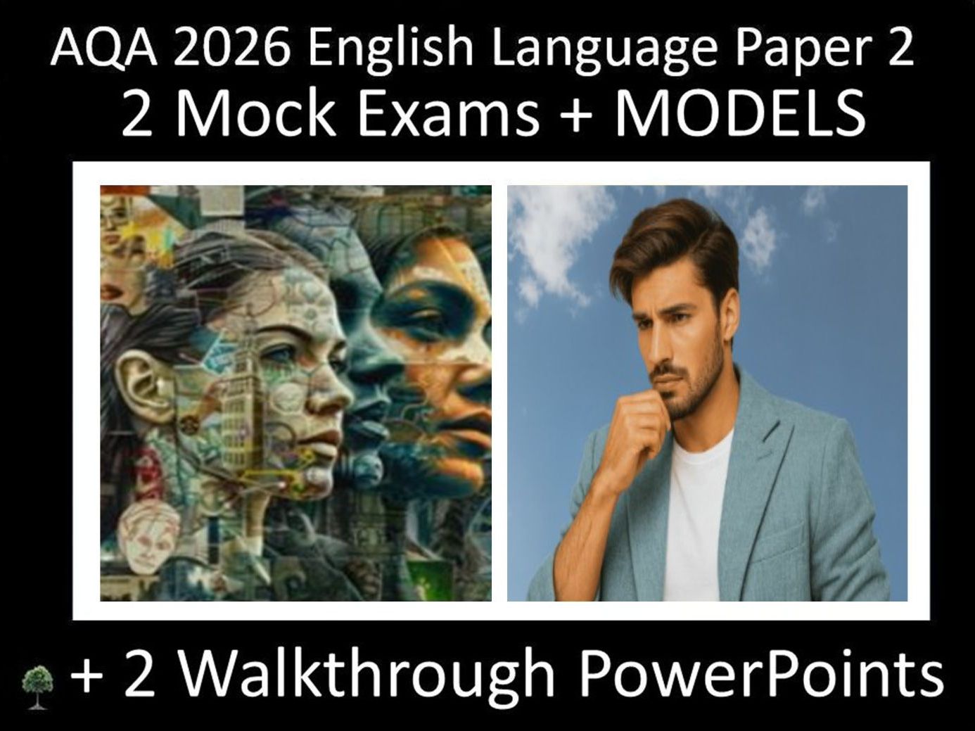 Two AQA 2026 English Language Paper 2 | Mocks + Walkthroughs: Classroom PowerPoints