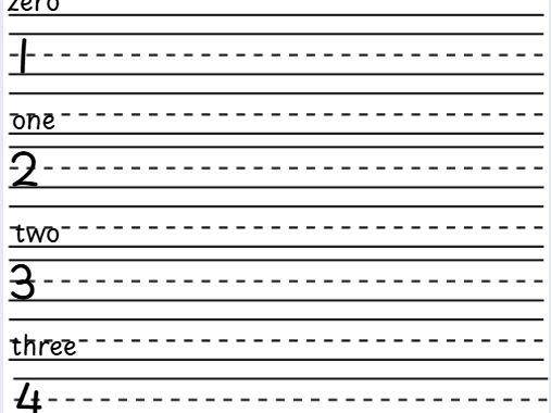 Number Formation and Word Form 0-10