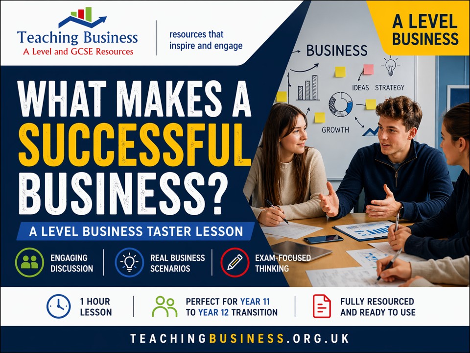 A Level Business Taster Lesson | What Makes a Successful Business