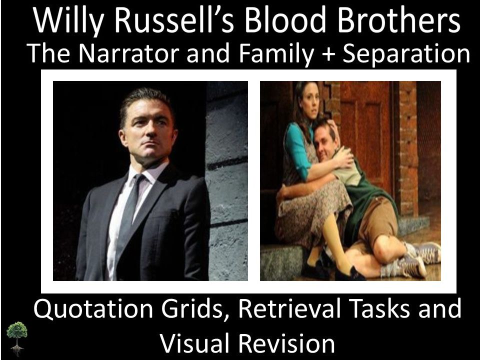 Blood Brothers: The Narrator and Family + Separation - Grid and Retrieval Activities