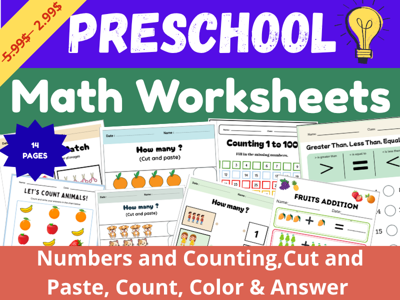 Preschool Math Worksheets