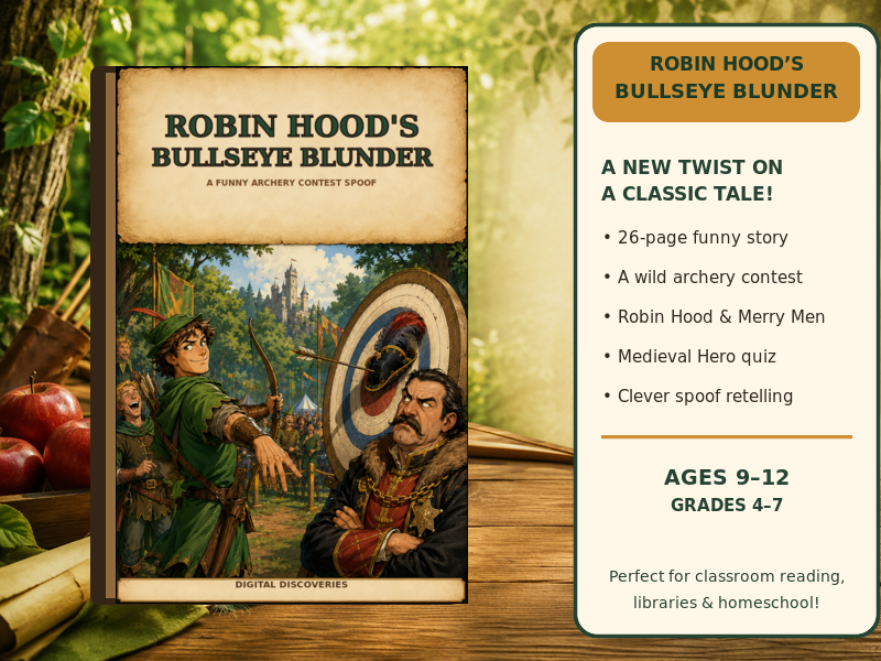 Robin Hood’s Bullseye Blunder | Funny Medieval Spoof Story & Reading Activity