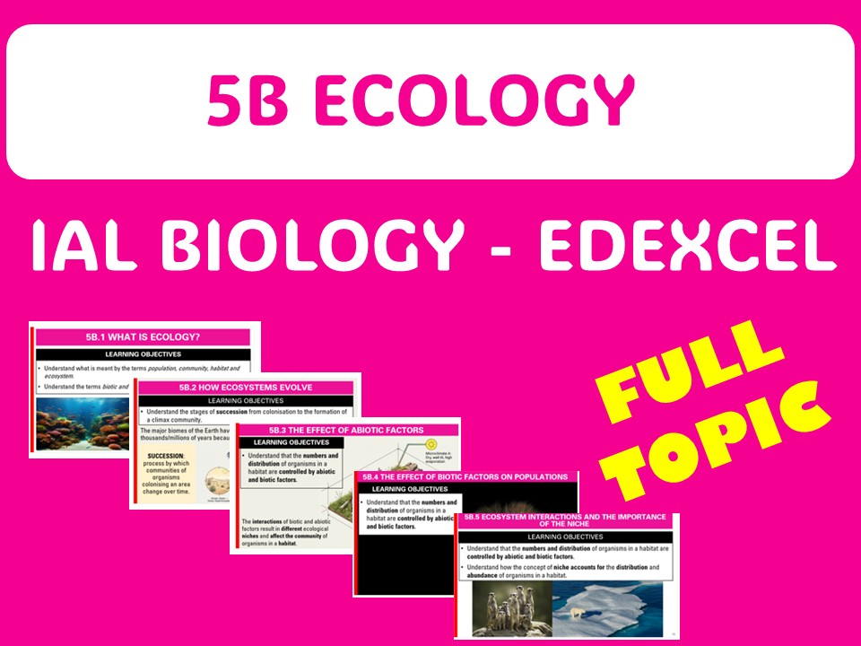ECOLOGY– AL FULL TOPIC EDEXCEL