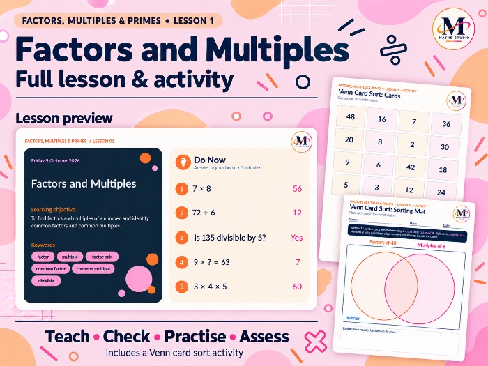 Factors & Multiples | Lesson & Activity