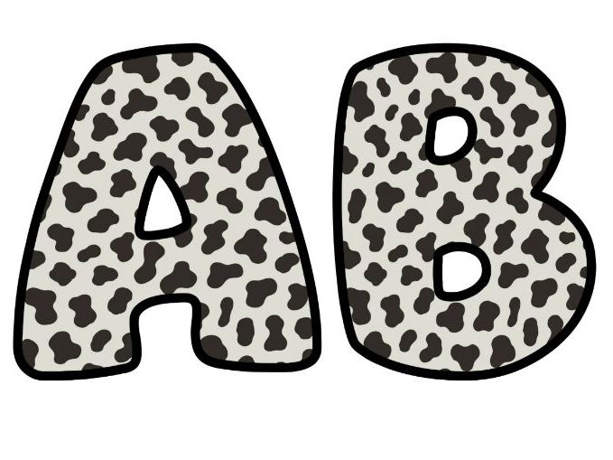 Dalmatian Dog Pattern Classroom Display Lettering Set | Upper & Lowercase Letters, 0-9 and Signs