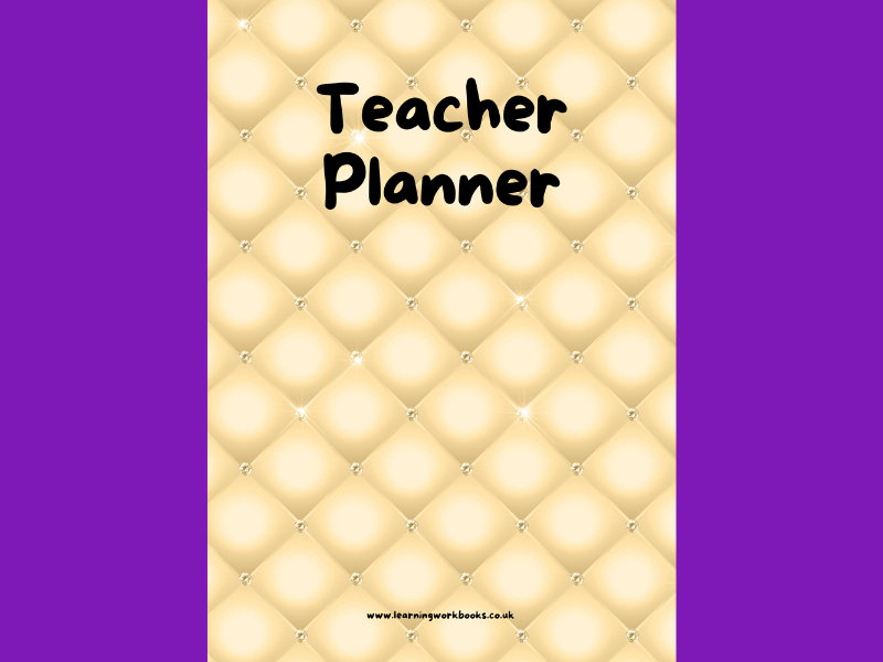 Honey Gold Diamond Stud Teacher Planner