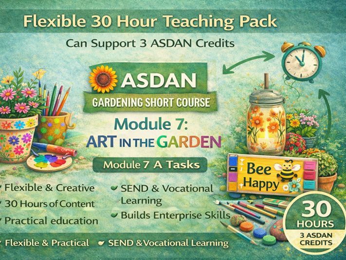 ASDAN Gardening Short Course – Module 7: Art in the Garden – A Tasks 7A1–7A12