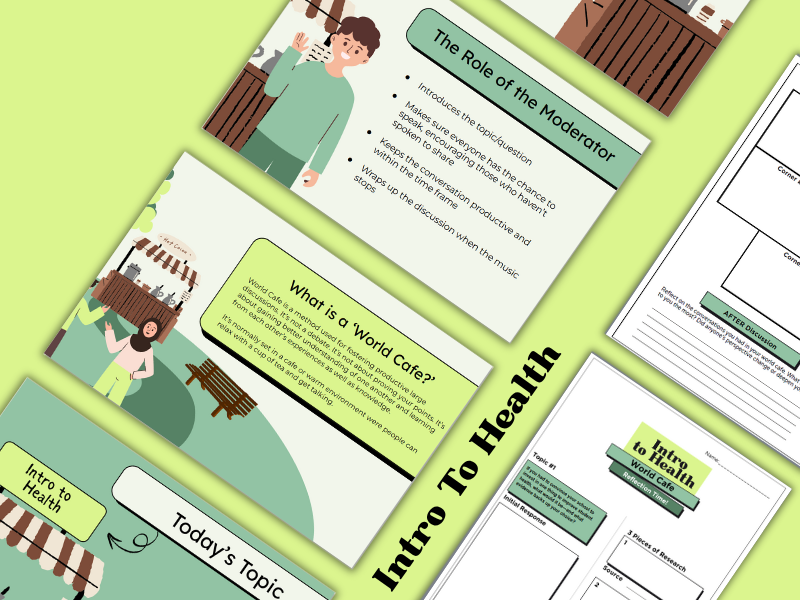 Intro to Health | Back To School World Cafe Lesson | Get To Know You Activity