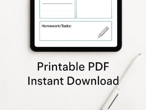 Student Planner Printable | Homework & Study Worksheet | Instant ...