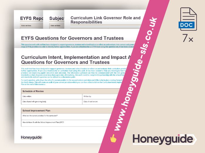 Curriculum Link Governor Support Audit Pack