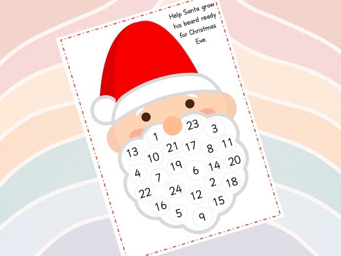 Christmas - Santa's Beard Advent Countdown