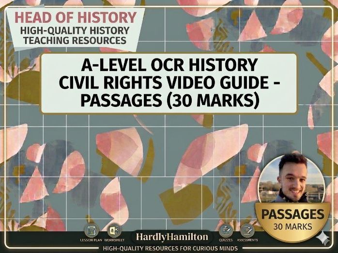 A-Level OCR History Civil Rights video guide - Passages (30 marks)