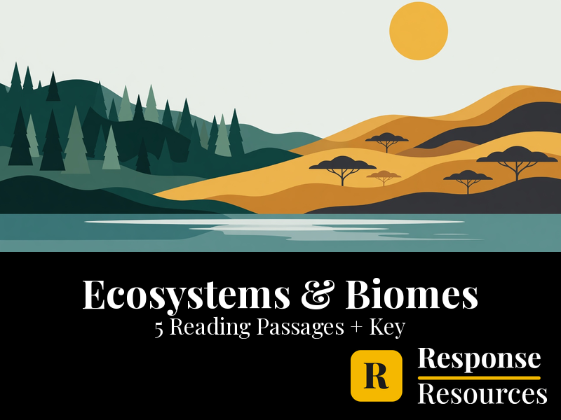 Ecosystems & Biomes Reading Passages - 5 Nonfiction Texts + Questions